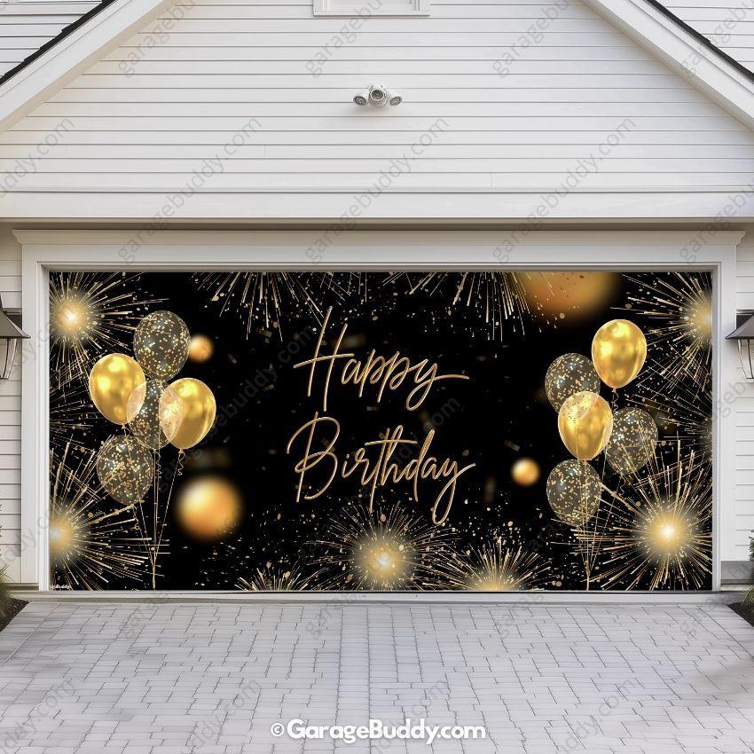Happy Birthday Gold | GarageBuddy Garage Door Cover - Image 7