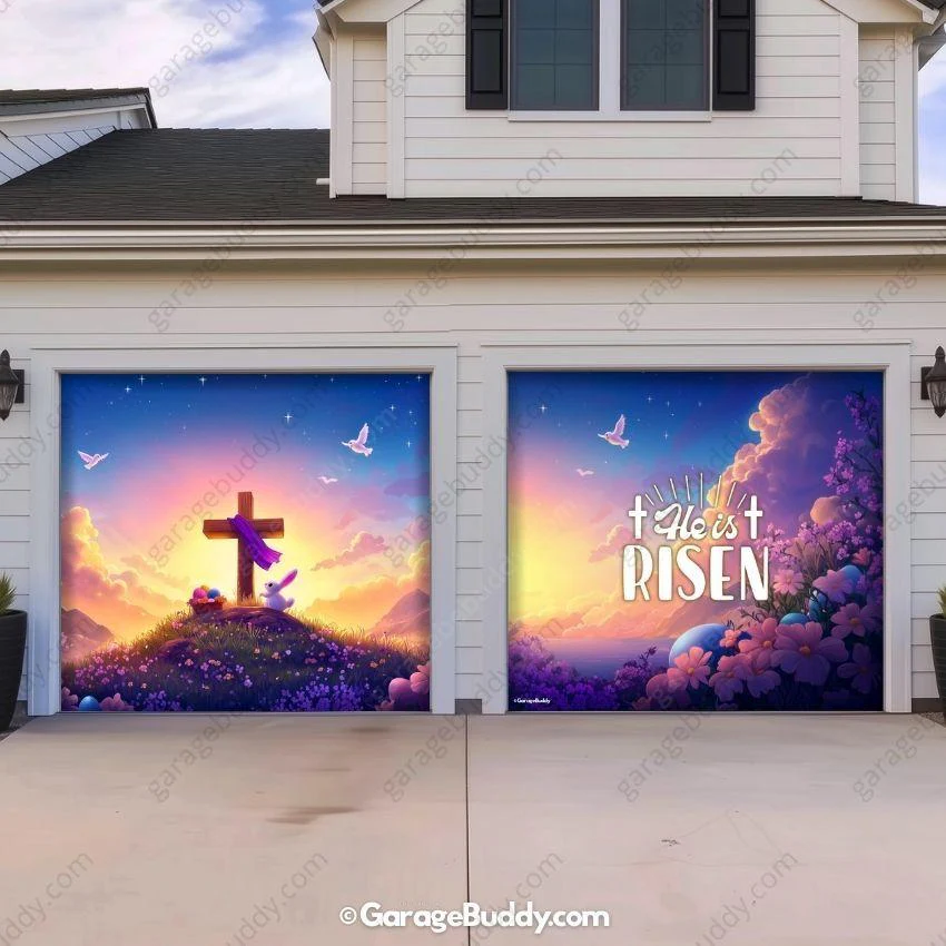 He Is Risen (Easter) | Festive Garage Door Cover - Image 12