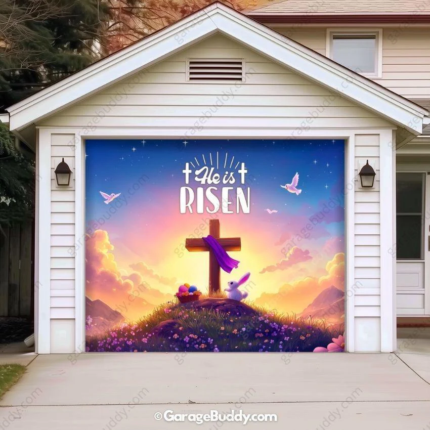 He Is Risen (Easter) | Festive Garage Door Cover - Image 16