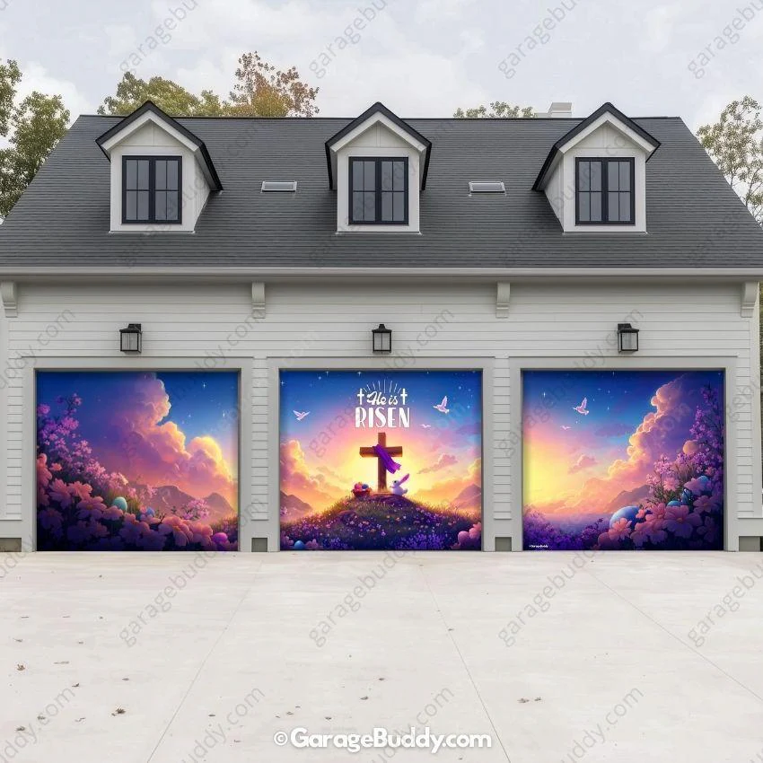 He Is Risen (Easter) | Festive Garage Door Cover - Image 7