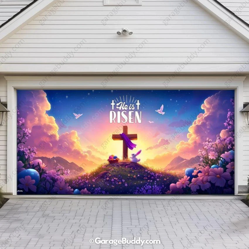 He Is Risen (Easter) | Festive Garage Door Cover - Image 9