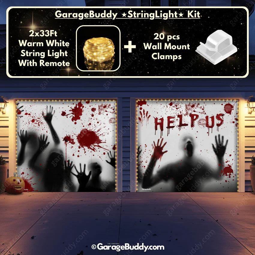 Help Us! | Halloween Garage Door Cover - Image 13