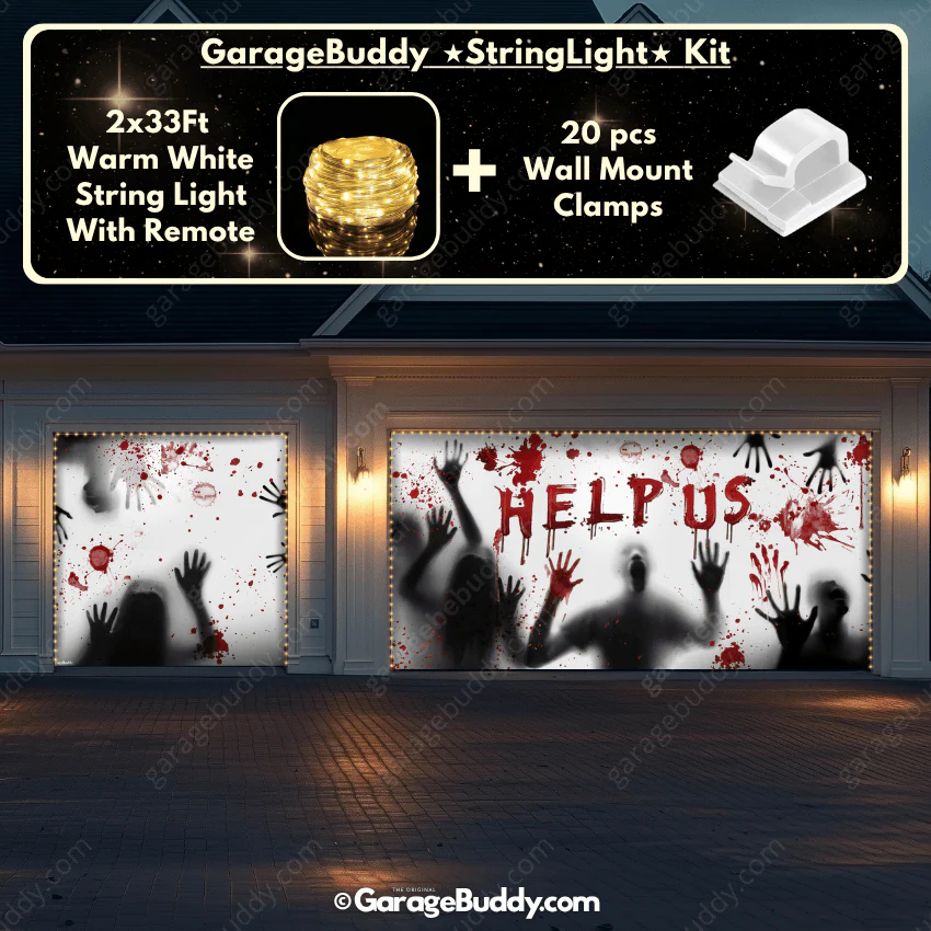 Help Us! | Halloween Garage Door Cover - Image 16