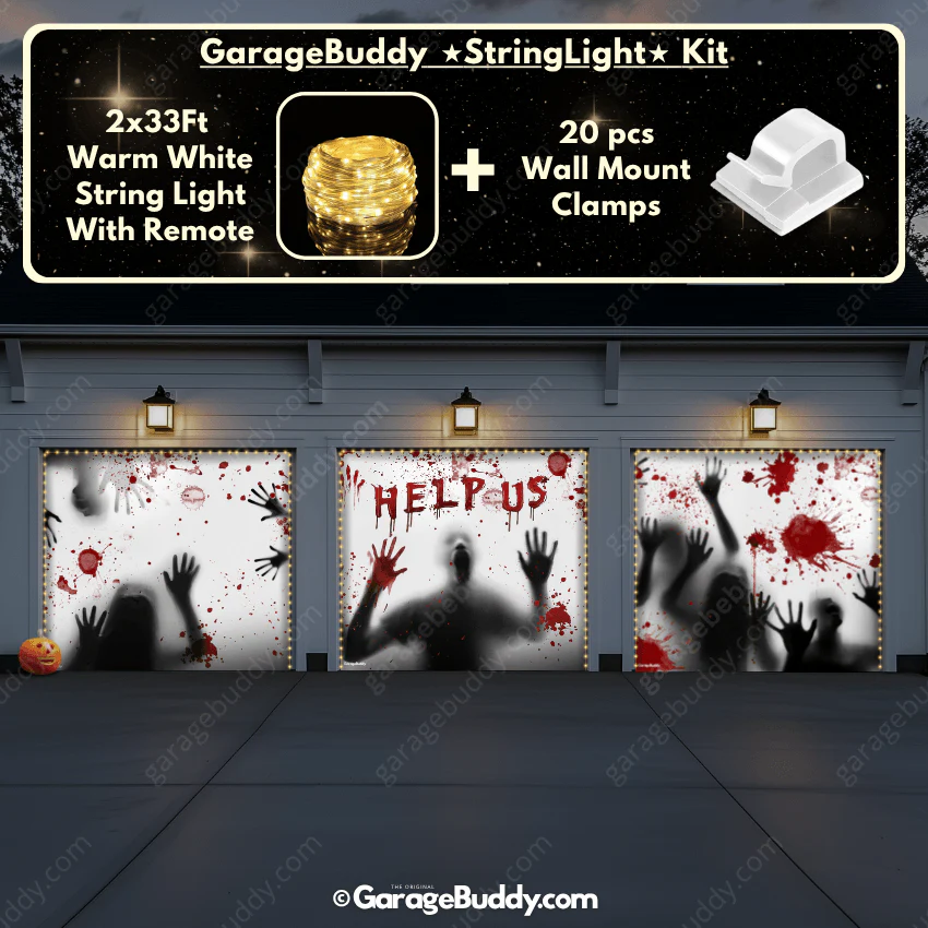 Help Us! | Halloween Garage Door Cover - Image 17