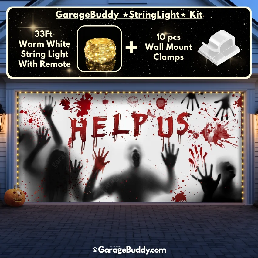 Help Us! | Halloween Garage Door Cover - Image 20