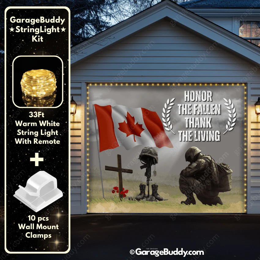 Honor The Fallen (CA) | Patriotic Garage Door Cover - Image 4