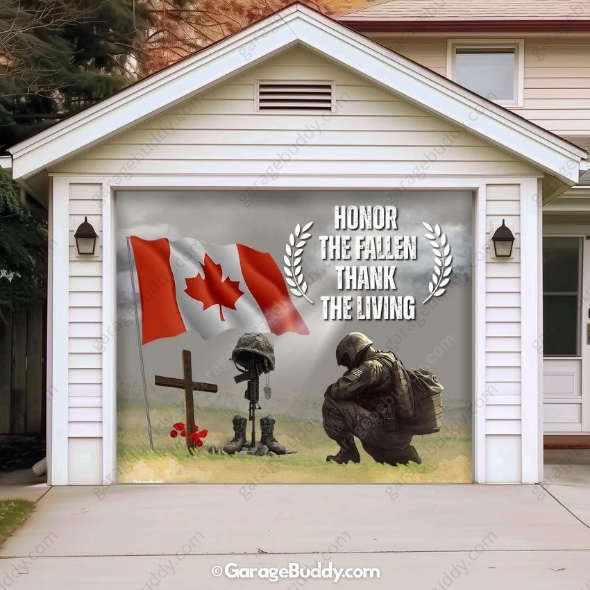 Honor The Fallen (CA) | Patriotic Garage Door Cover - Image 6