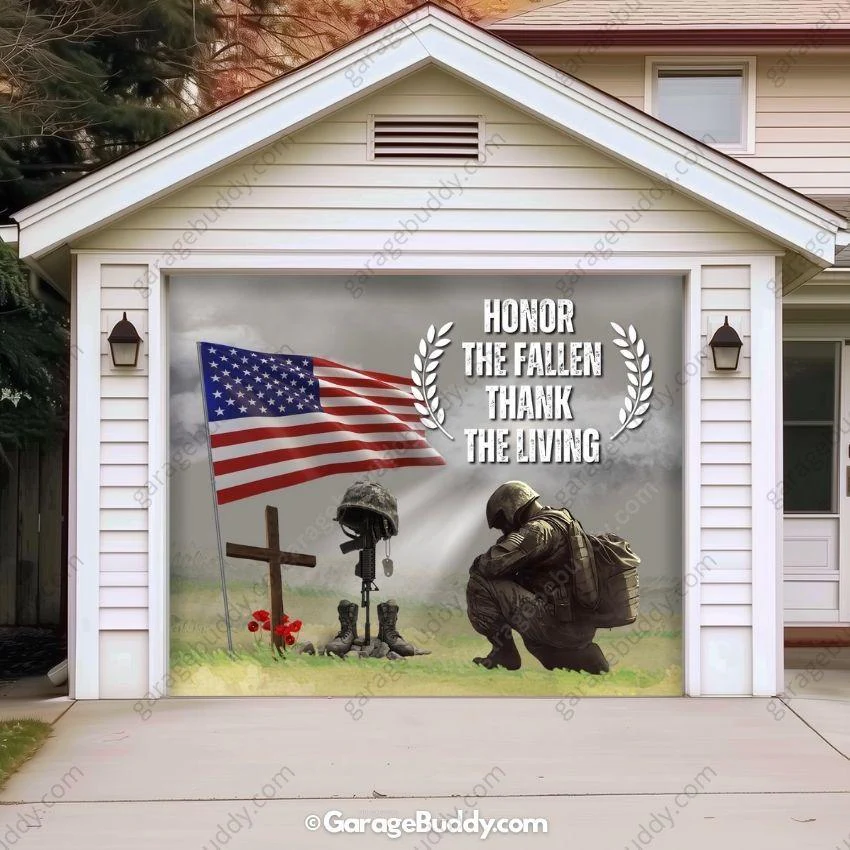 Honor The Fallen | Patriotic Garage Door Cover - Image 12
