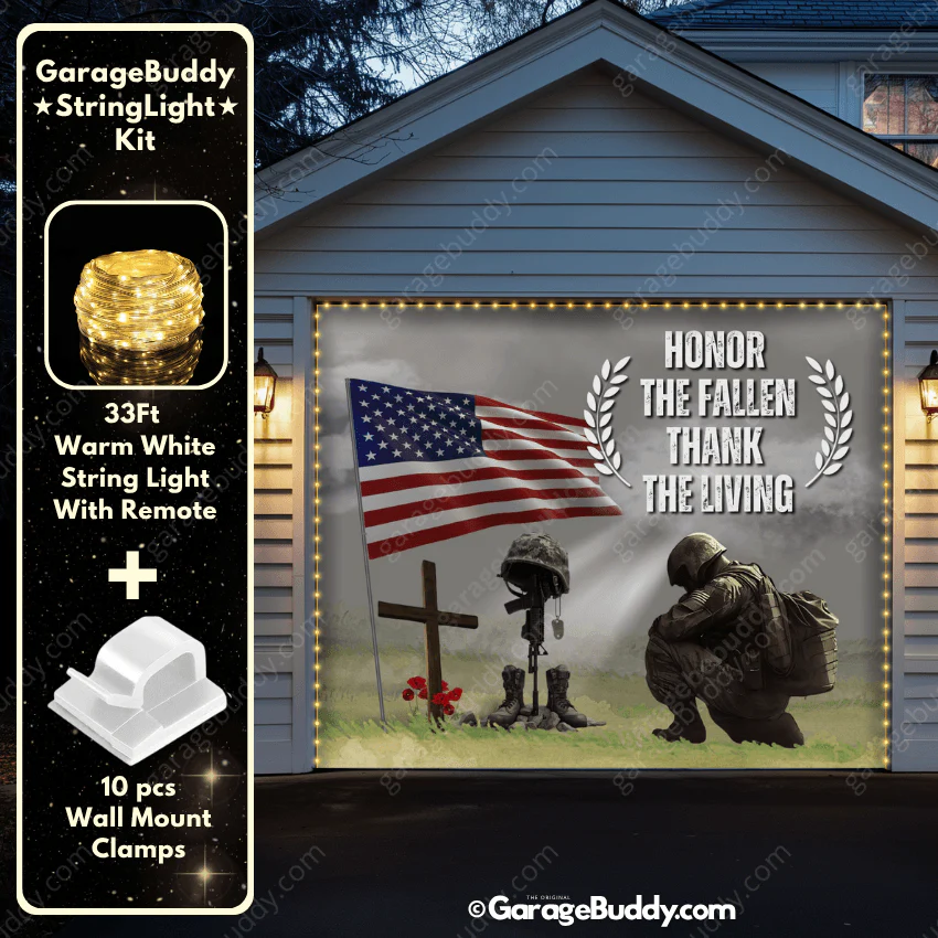 Honor The Fallen | Patriotic Garage Door Cover - Image 13