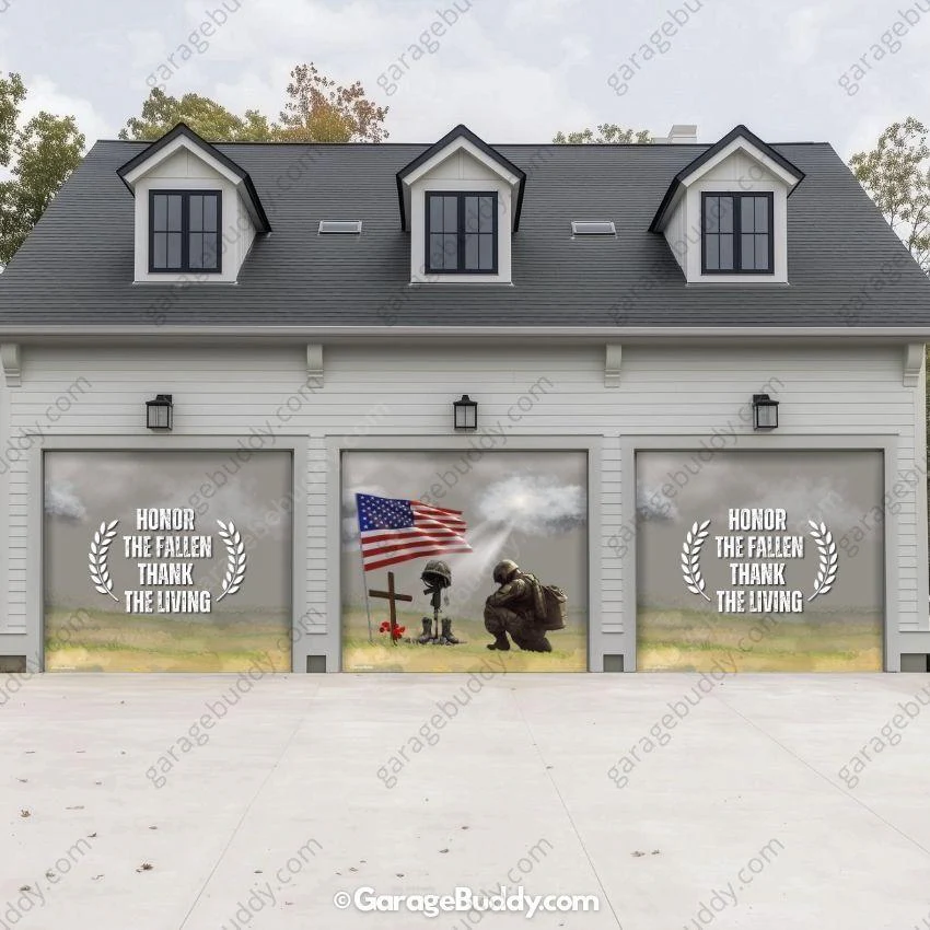Honor The Fallen | Patriotic Garage Door Cover - Image 4
