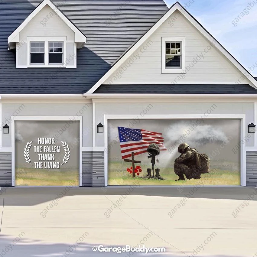 Honor The Fallen | Patriotic Garage Door Cover - Image 5