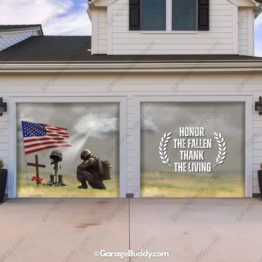 Honor The Fallen | Patriotic Garage Door Cover - Image 9