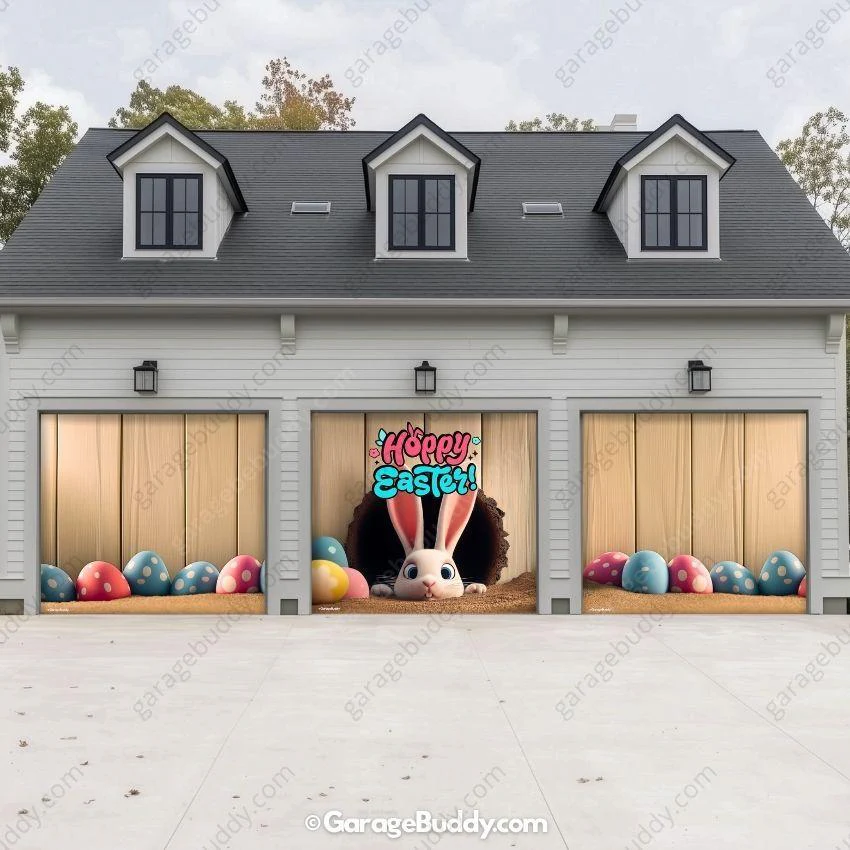 'Hoppy' Easter | Festive Garage Door Cover - Image 11