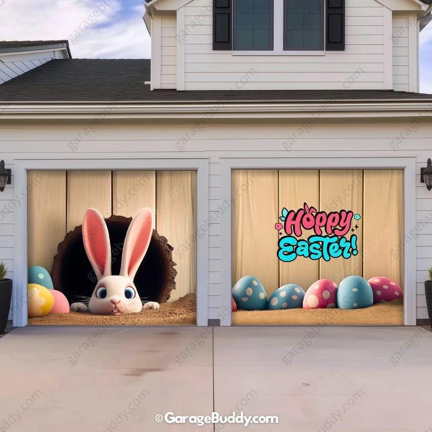 'Hoppy' Easter | Festive Garage Door Cover - Image 3