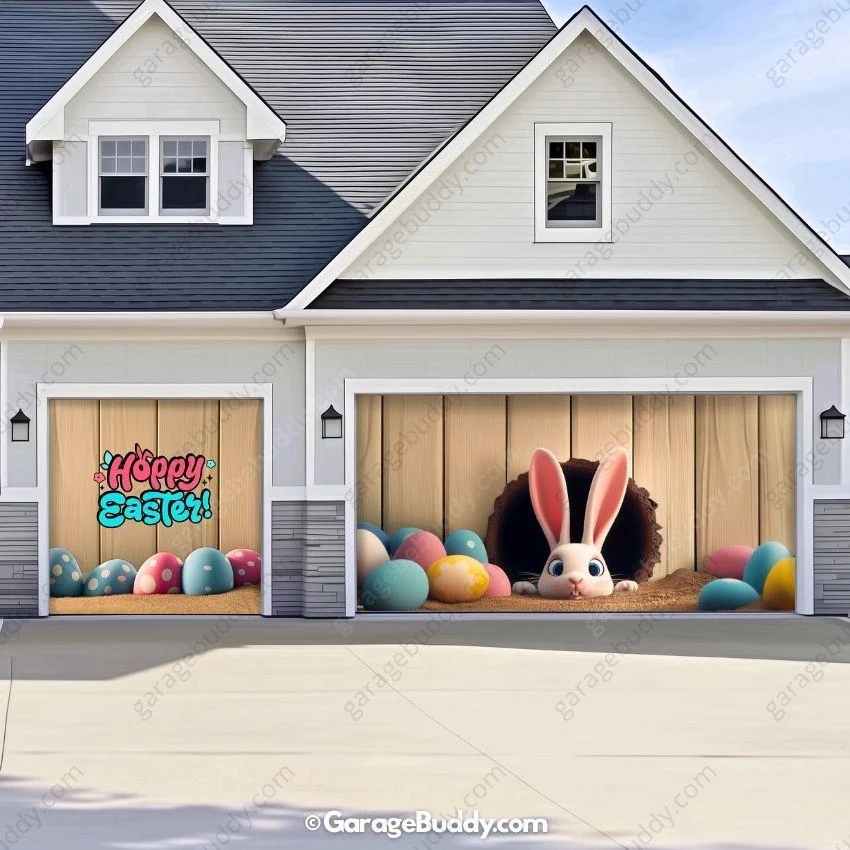 'Hoppy' Easter | Festive Garage Door Cover - Image 5