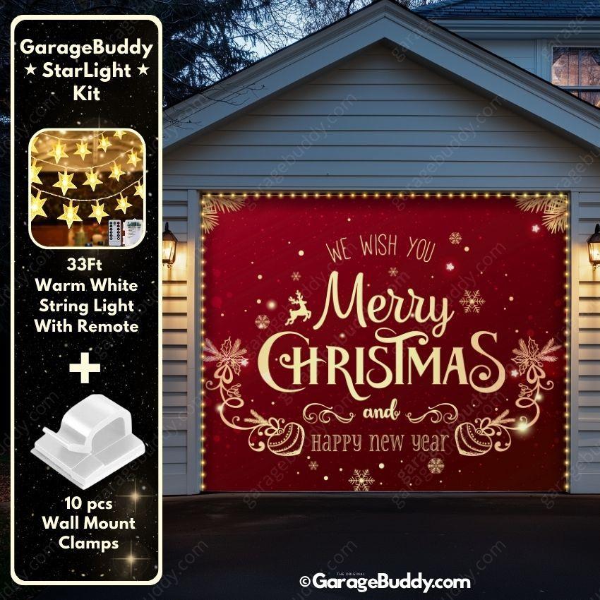 Merry Christmas B | Christmas Garage Door Cover - Image 10