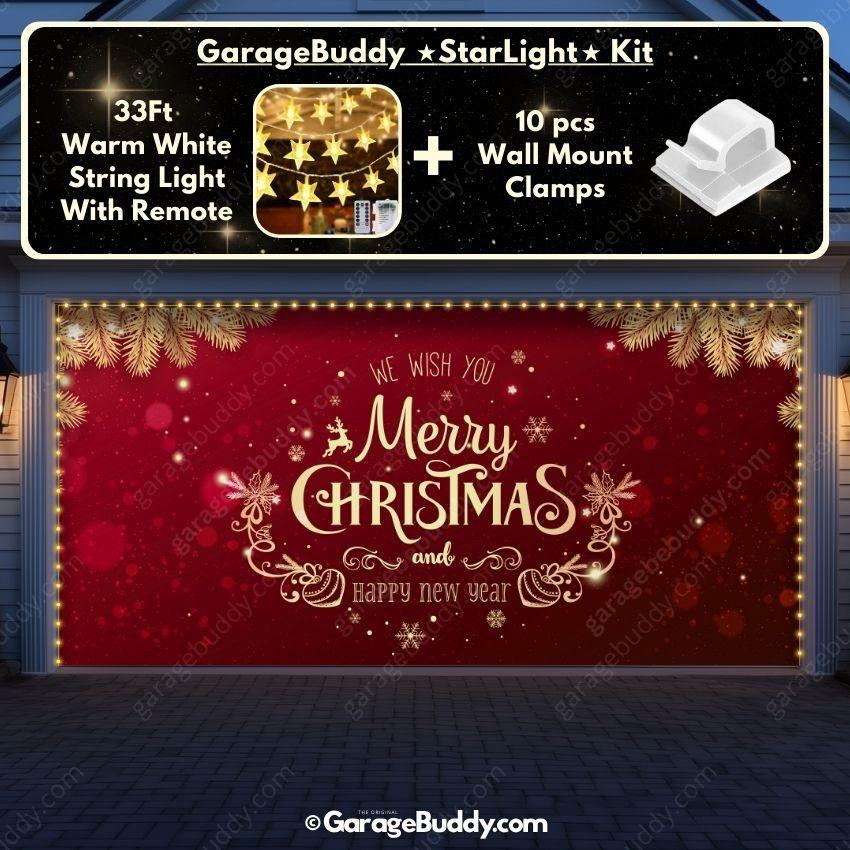 Merry Christmas B | Christmas Garage Door Cover - Image 15