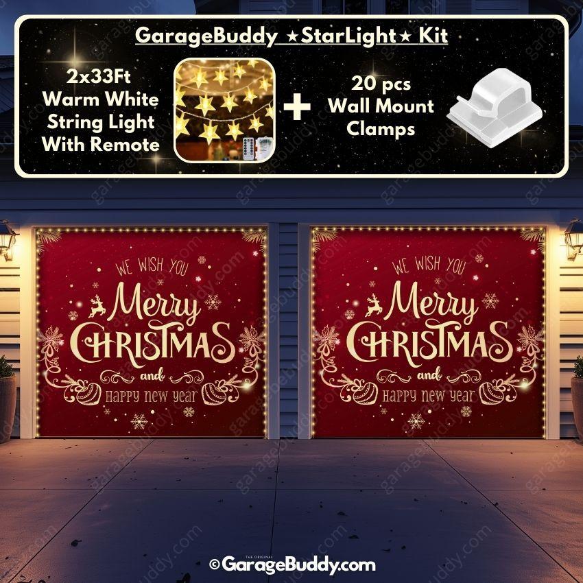 Merry Christmas B | Christmas Garage Door Cover - Image 8