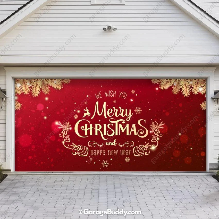 Merry Christmas B | Christmas Garage Door Cover - Image 9