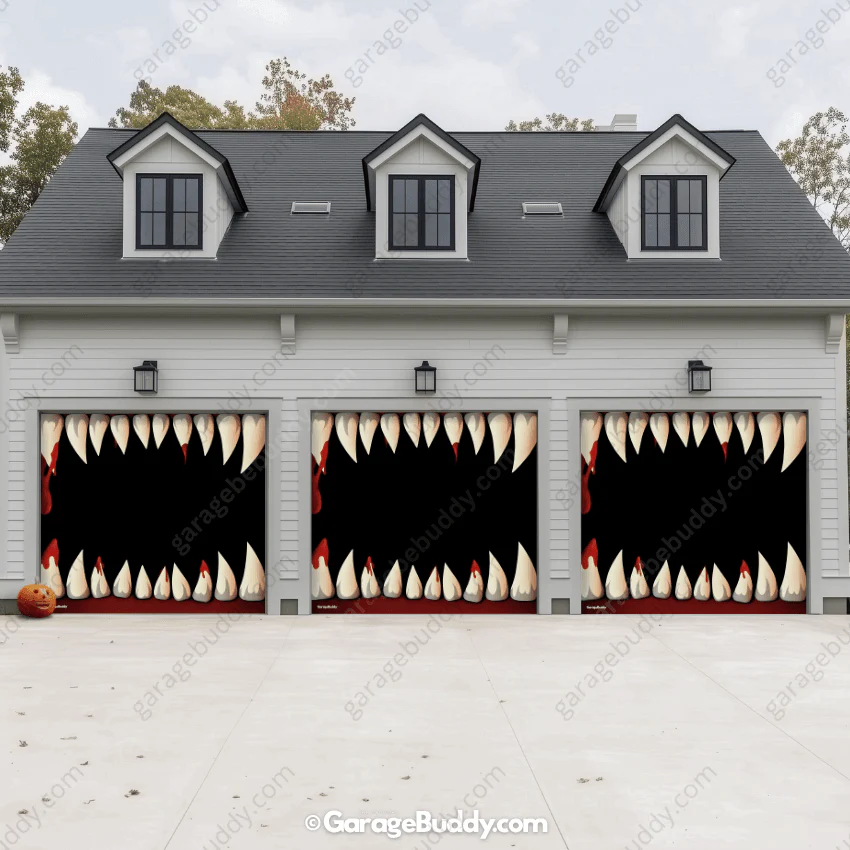 Monster Teeth | Halloween Garage Door Cover - Image 15