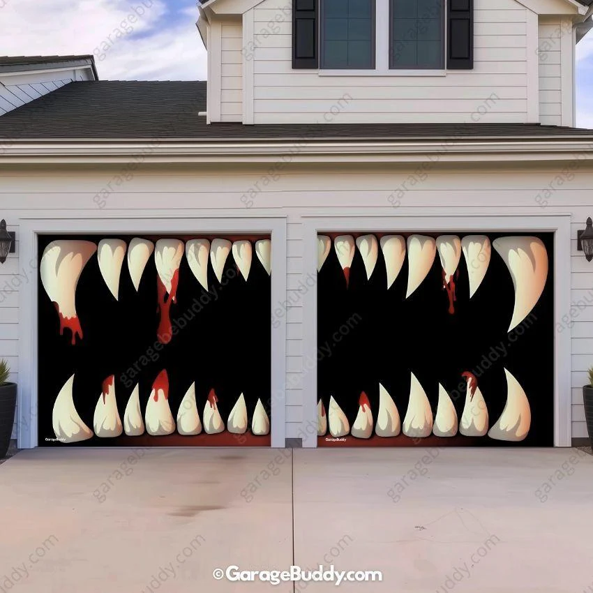 Monster Teeth | Halloween Garage Door Cover - Image 7