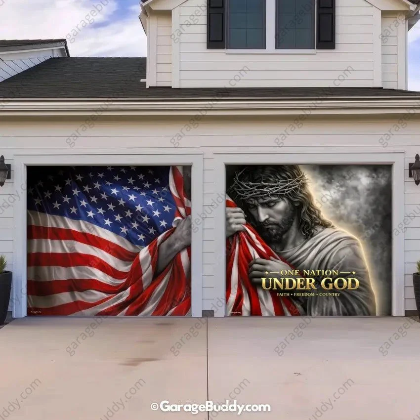 One Nation Under God | Patriotic Garage Door Cover - Image 10