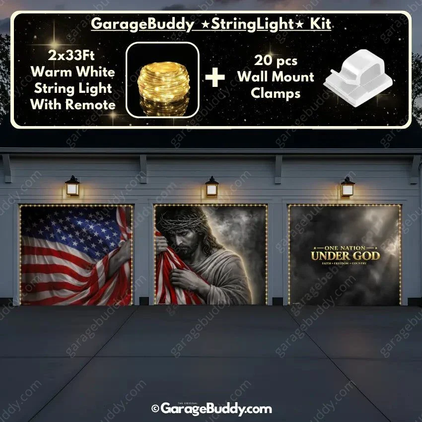 One Nation Under God | Patriotic Garage Door Cover - Image 13