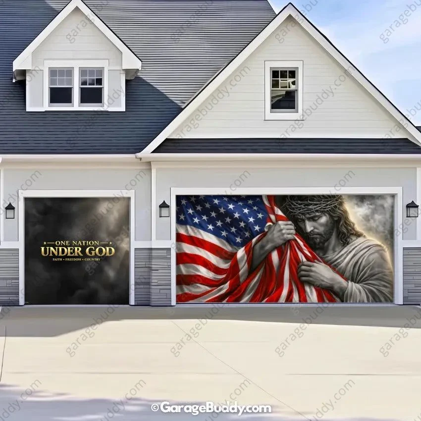 One Nation Under God | Patriotic Garage Door Cover - Image 14