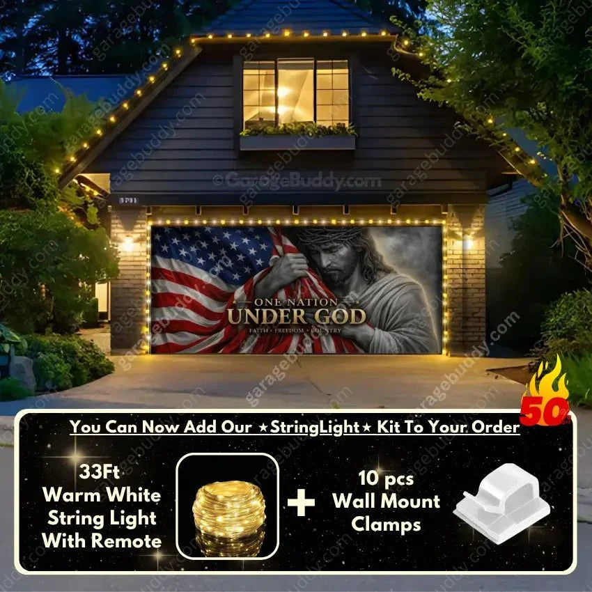 One Nation Under God | Patriotic Garage Door Cover - Image 21