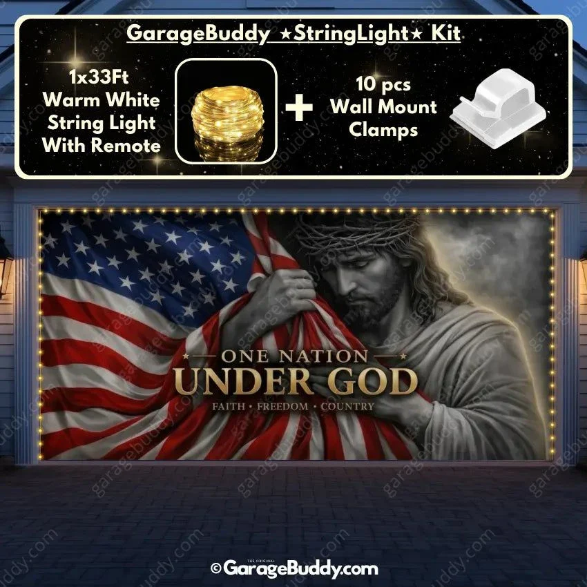 One Nation Under God | Patriotic Garage Door Cover - Image 22
