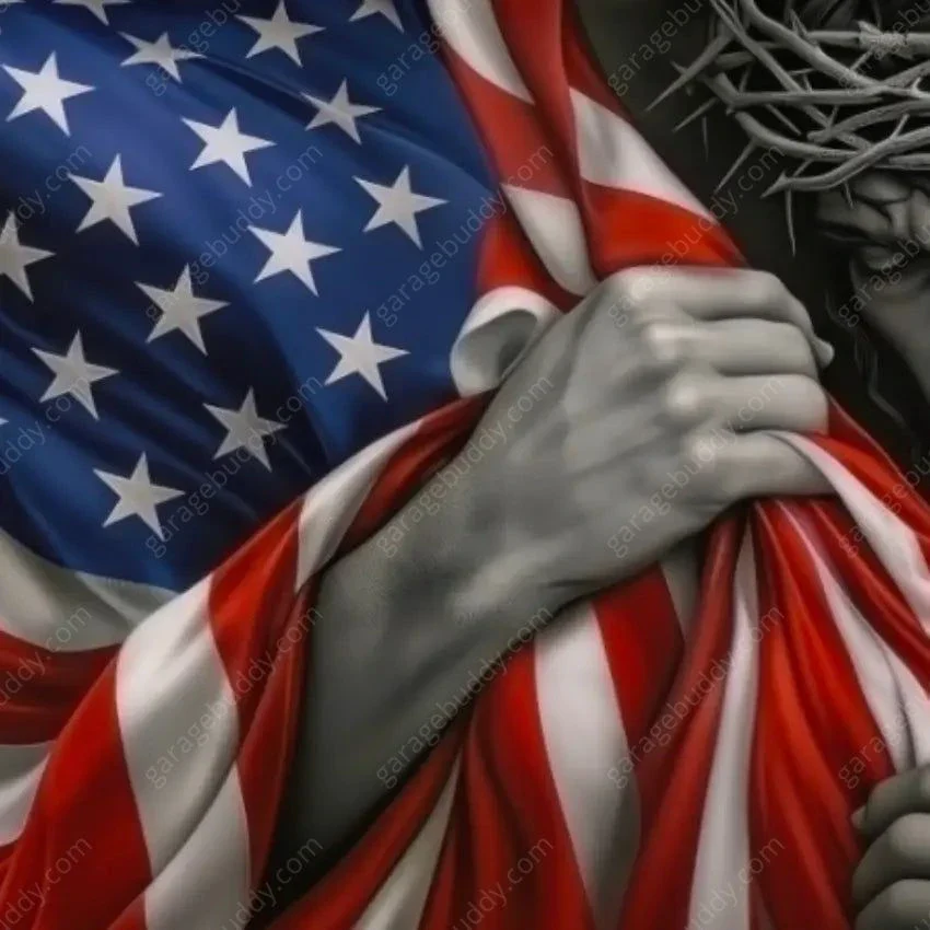 One Nation Under God | Patriotic Garage Door Cover - Image 5