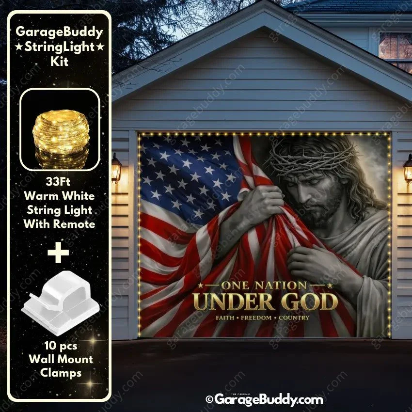 One Nation Under God | Patriotic Garage Door Cover - Image 8