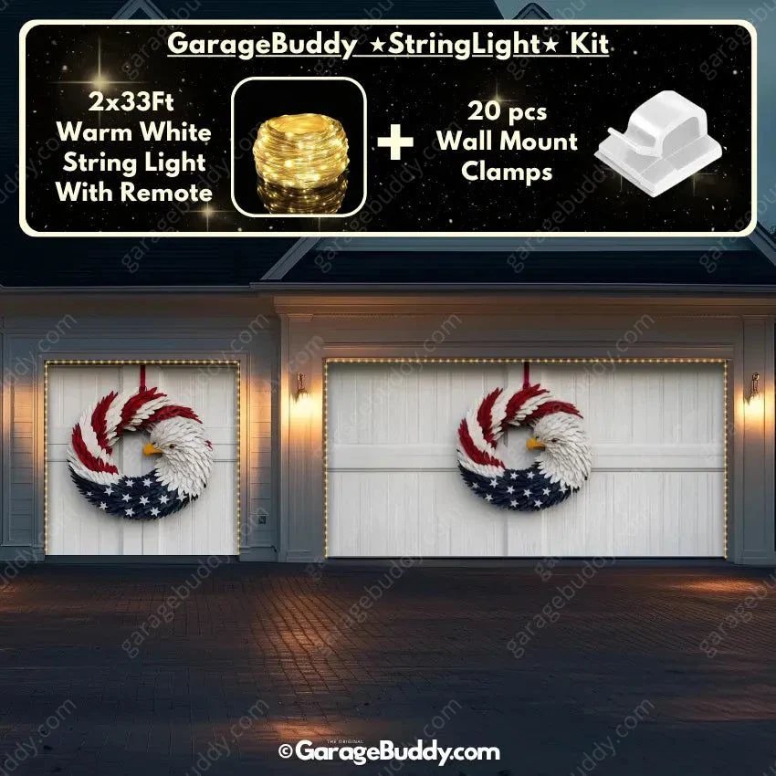 Patriotic Eagle Wreath | Patriotic Garage Door Cover - Image 17