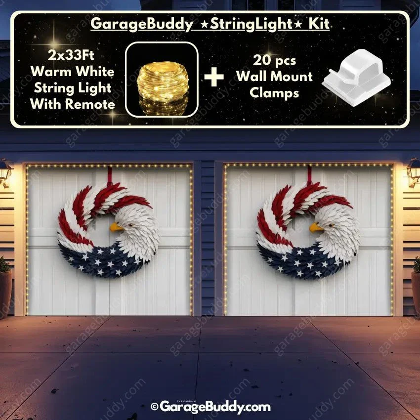 Patriotic Eagle Wreath | Patriotic Garage Door Cover - Image 18