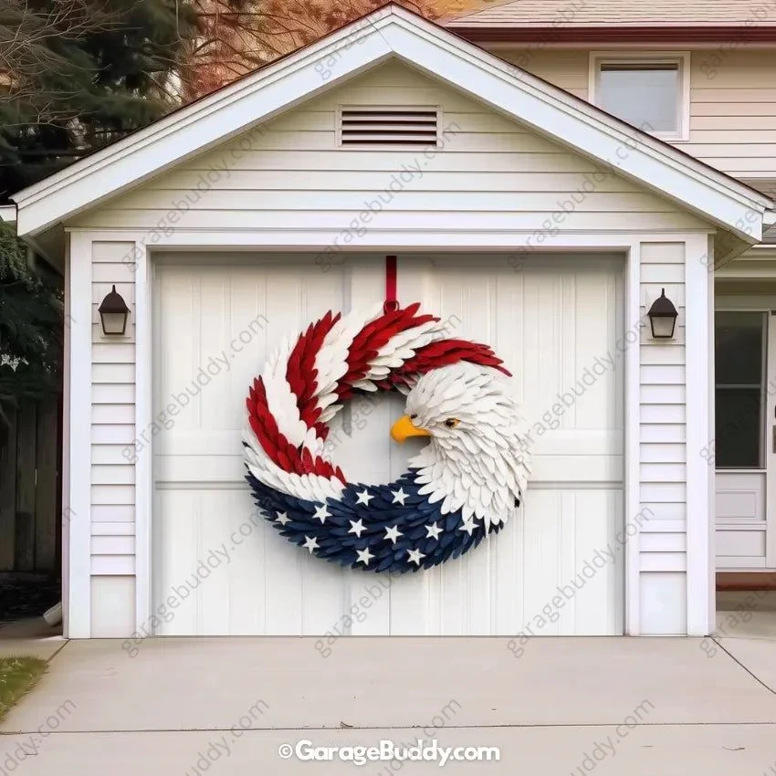 Patriotic Eagle Wreath | Patriotic Garage Door Cover - Image 23