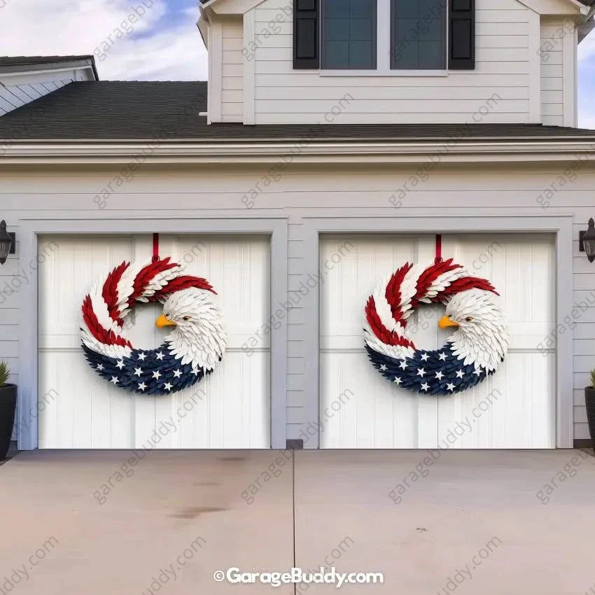 Patriotic Eagle Wreath | Patriotic Garage Door Cover - Image 5