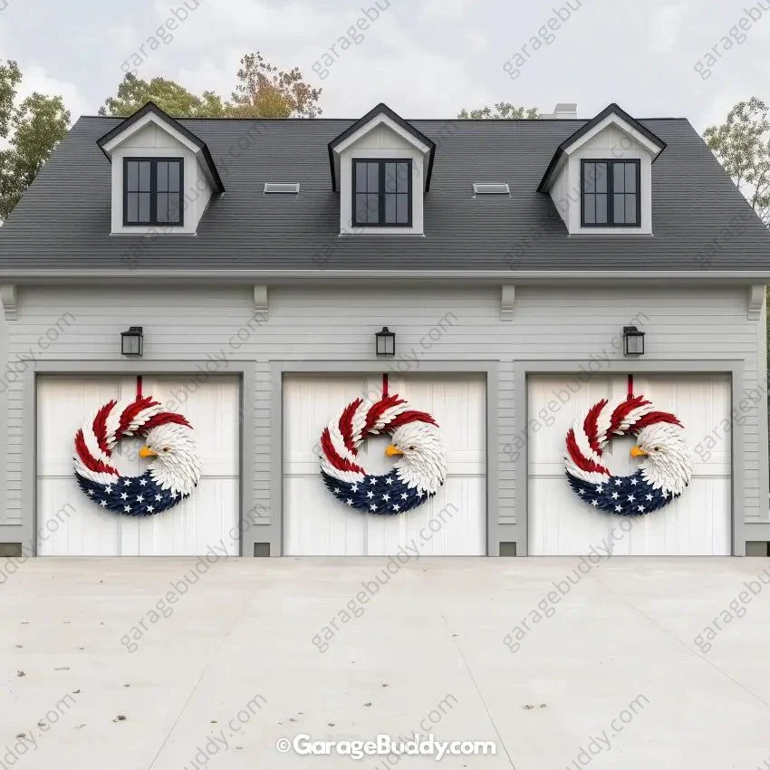 Patriotic Eagle Wreath | Patriotic Garage Door Cover - Image 6
