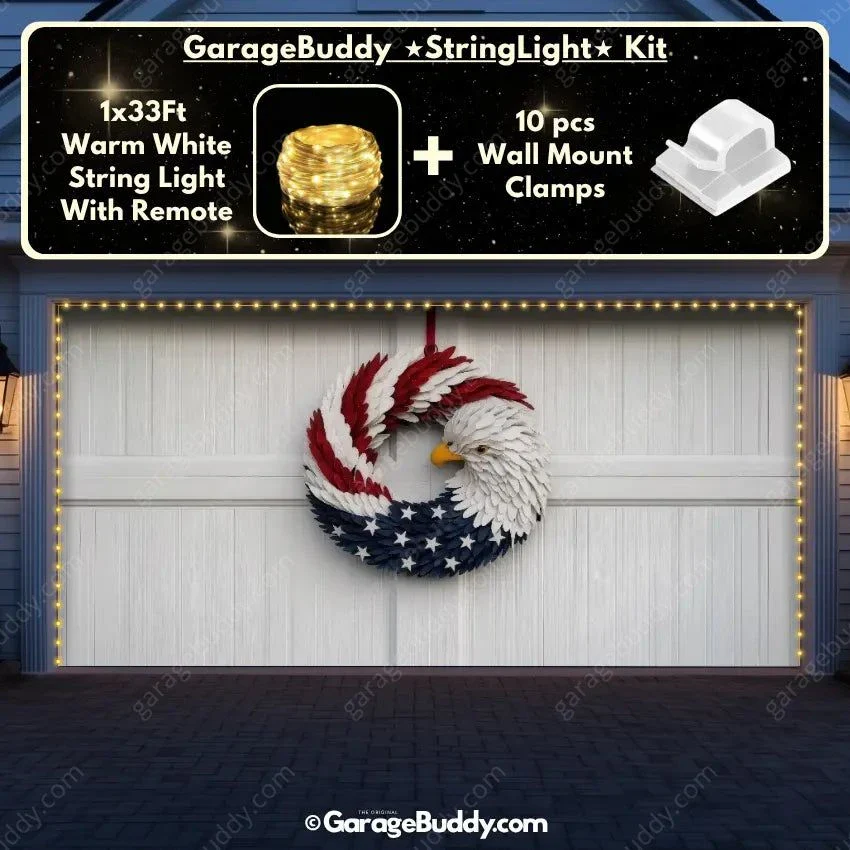 Patriotic Eagle Wreath | Patriotic Garage Door Cover - Image 8