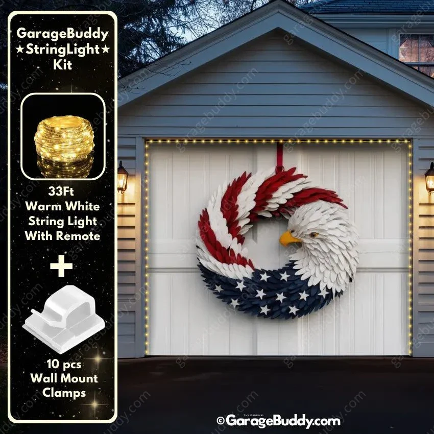 Patriotic Eagle Wreath | Patriotic Garage Door Cover - Image 9