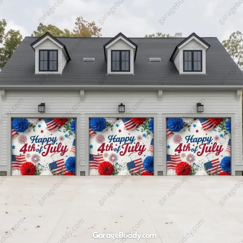 Happy 4th of July | Patriotic Garage Door Cover - Image 13