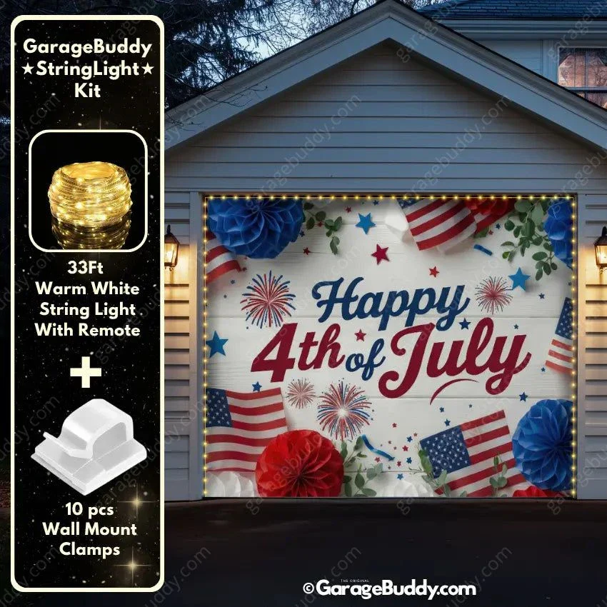 Happy 4th of July | Patriotic Garage Door Cover - Image 3