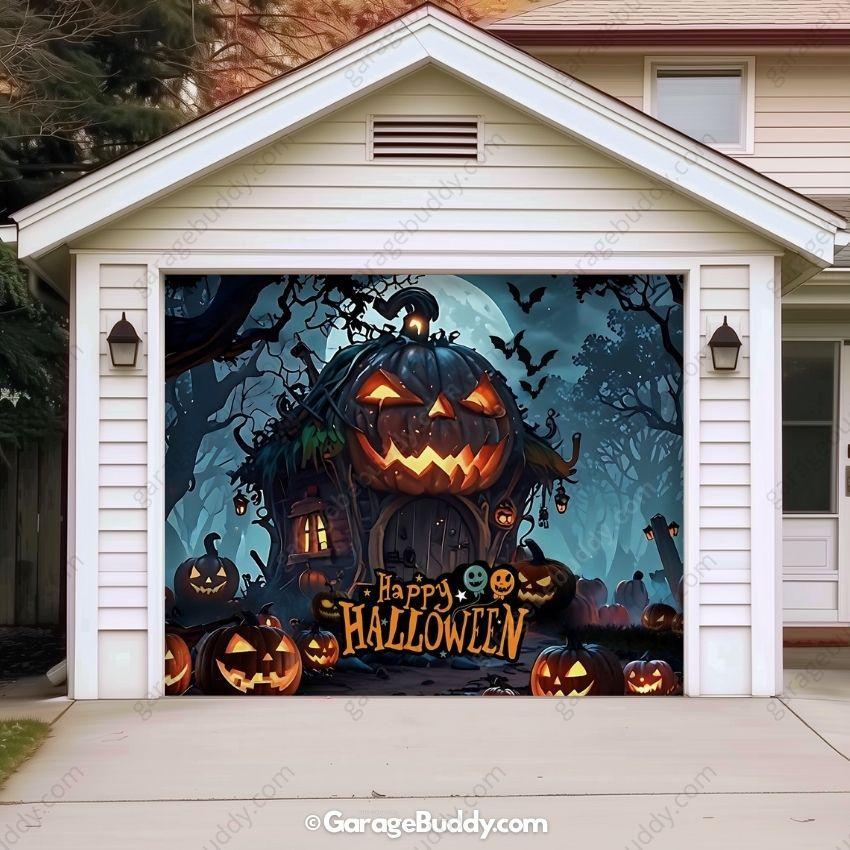 Pumpkin House | Halloween Garage Door Cover - Image 10