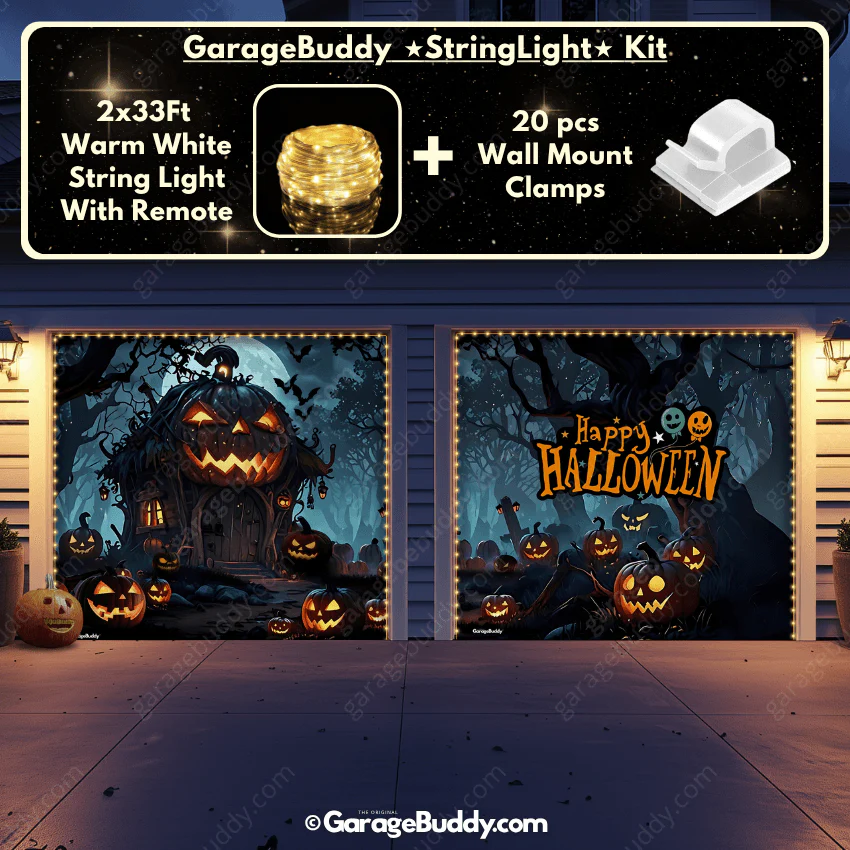 Pumpkin House | Halloween Garage Door Cover - Image 13