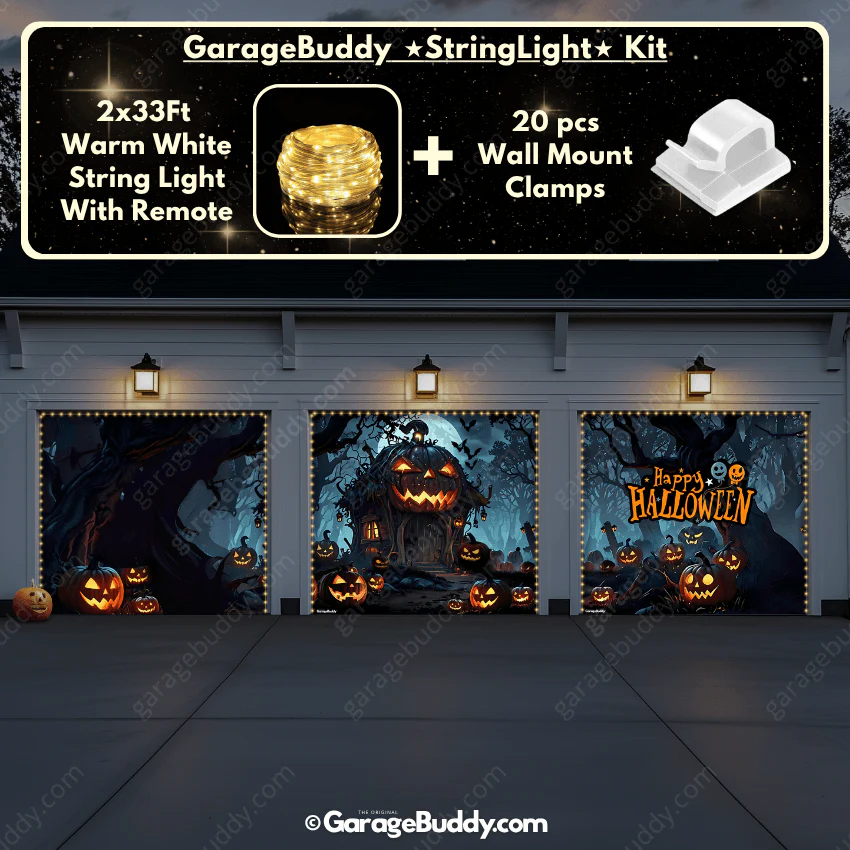 Pumpkin House | Halloween Garage Door Cover - Image 15