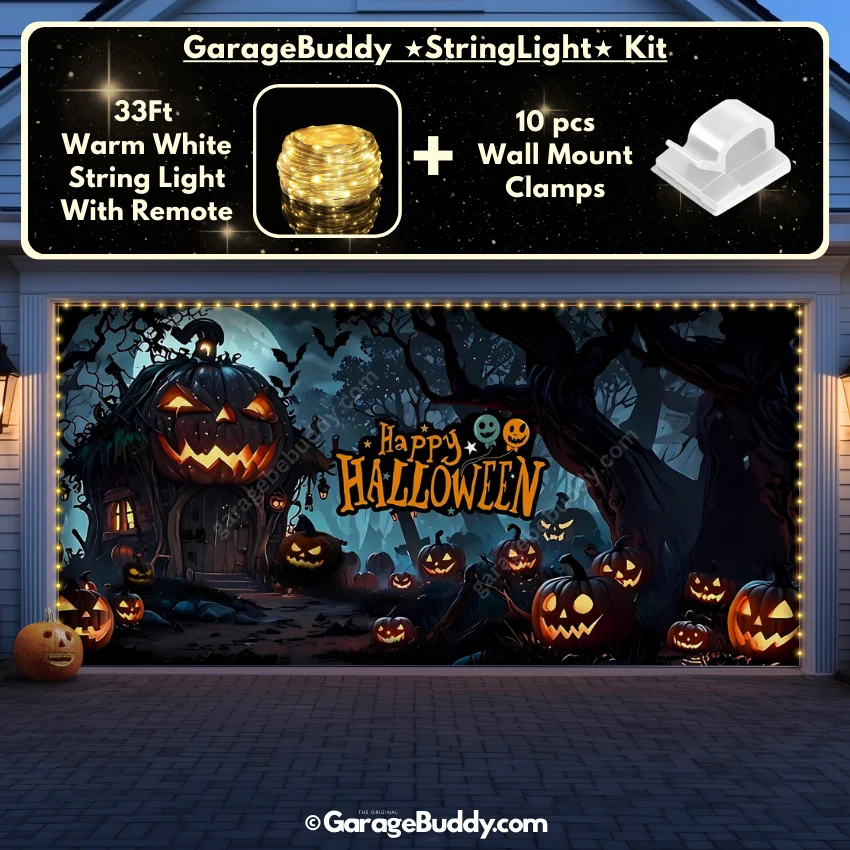 Pumpkin House | Halloween Garage Door Cover - Image 18