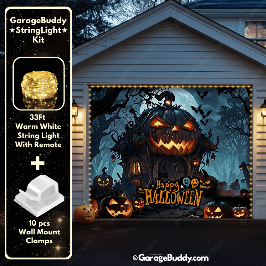 Pumpkin House | Halloween Garage Door Cover - Image 9