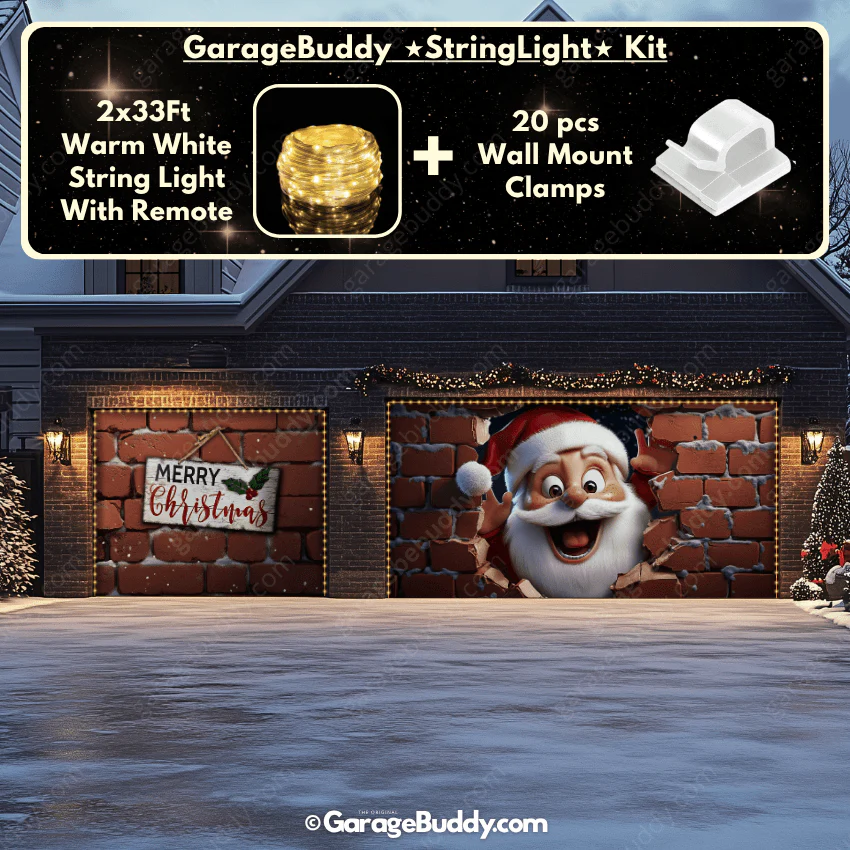 Santa's Surprise | Christmas Garage Door Cover - Image 19