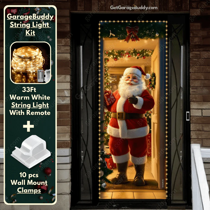 Santa's Welcome | Christmas Front Door Cover - Image 5