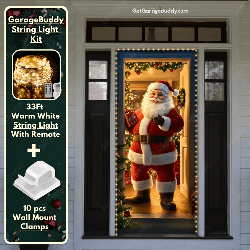 Santa's Welcome | Christmas Front Door Cover - Image 7