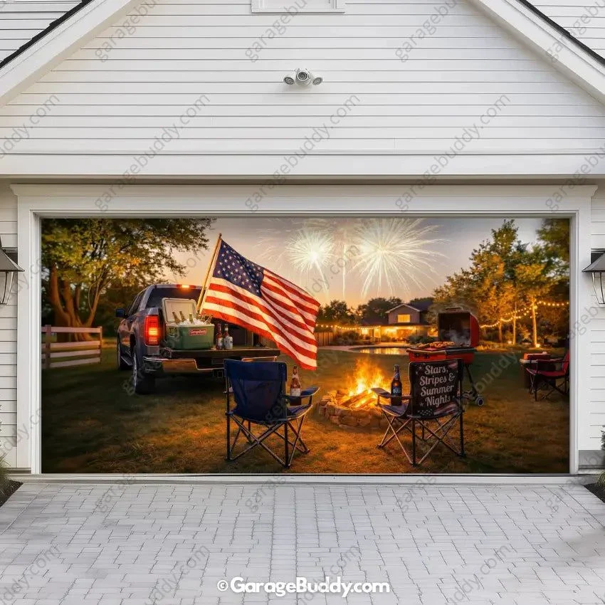 Stars Stripes & Summer Nights | Patriotic Garage Door Cover - Image 13